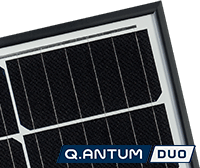 Q Cells Q PEAK DUO split solar panel cells