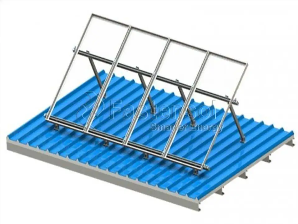 Tilt Adjustable Kit For Flat Metal Roof Mounting System