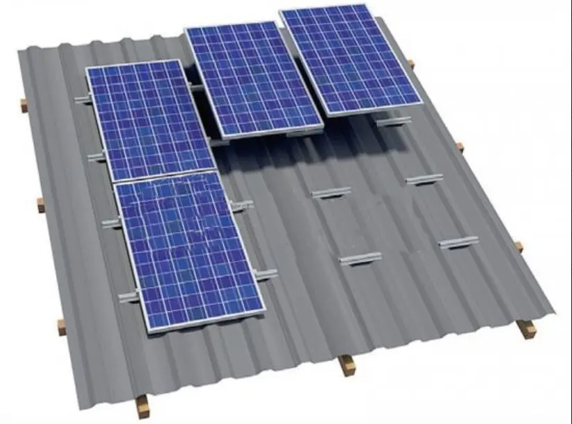 SINO GREEN Railless Mounting Solution For Pitched Metal Roof